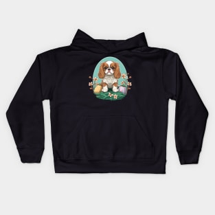 King Spaniel happy easter day Kids Hoodie